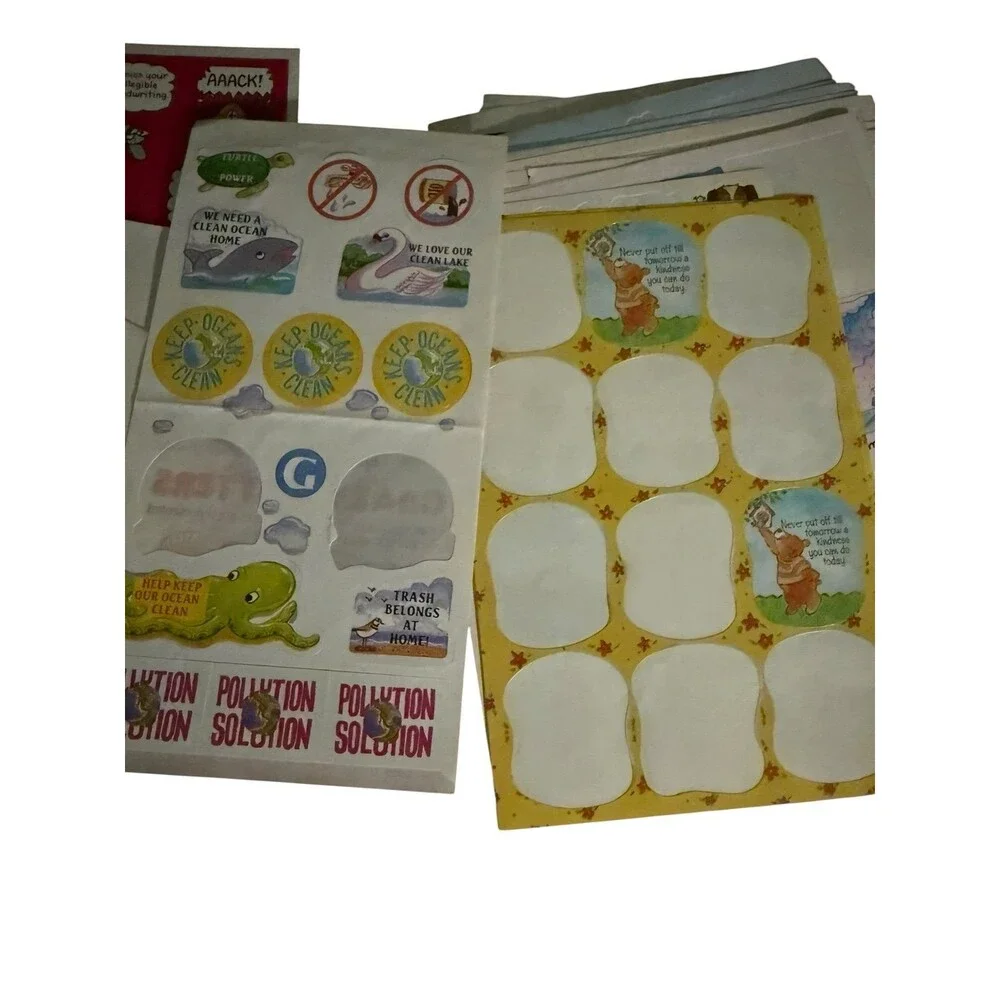 Vintage Lot 90s Stickers: Reward Encouragement Vera Mouse Birth Flowers Hallmark